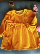 Sukienka reserved 68 zolta musztardowa ala sztruks