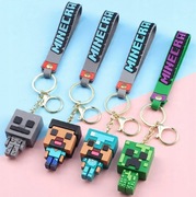 BRELOCZEK BRELOK MINECRAFT FIGURKA LUDZIK GUMOWY SILIKONOWY DO KLUCZY 3D