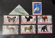 Znaczki Kongo fauna 2010 + starsze (pelikan, podatek pocztowy) 8 sztuk (7)
