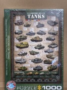 Puzzle History of tanks 1000 czołgi puzzle z czołgami