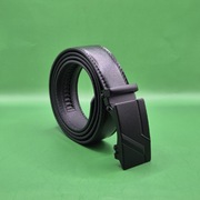 Pasek ze skóry do spodni eleganckich i jeansów czarny  automat  130 cm