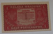 Banknot 1 Marka  Polska 1919 r I Serja LR Nr 210780   stan II+