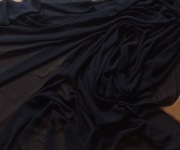 Tkanina czarny szyfon na odzież dekorację 2,70x110