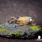 Rzeźba z gliny - ryba demon , rękodzieło 