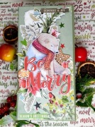 Kartka bożonarodzeniowa "Be Merry" handmade