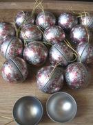 Metalowe Bombki Choinkowe -Rozkładane, na słodkości -6,5 cm -zestaw 16 szt.