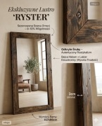 Lustro RYSTER ręcznie robione Sosna Heban Loft 157x86 cm
