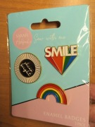 [unikat]3 kolorowe przypinki.Tęcza.NOWE.LGBT.Polska.Biejat 2025.Lewica-HIT