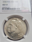 10 zł 1938 Piłsudski NGC AU 53 Rzadki rocznik