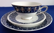 TRIO ZESTAW ŚNIADANIOWY PORCELANA LETTIN ECHT KOBALT