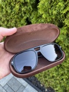 Okulary przeciwsłoneczne Tom Ford Falconer 02 czarne męskie pilotki