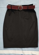 Spódnica czarna prosta ołówkowa elegancka klasyczna wełniana