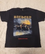 Czarna koszulka męska Bathory Blood Fire Death XL 