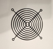 Grill metalowy na wentylator 120mm czarny osłona maskownica