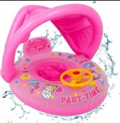 Koło do Pływania Materac Dmuchany Pontonik dla Dzieci z Daszkiem