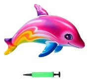 2 szt Delfin Tęcza Basen dmuchany Zabawka , Kolorowe Delfin Basen.