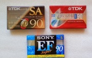 Kasety magnetofonowe audio 90 min Sony TDK
