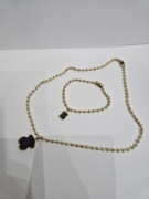 Tous piekny komplet złotej bizuterii dzień mamy 