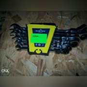 Klucze Płasko Oczkowe Z GRZECHOTKĄ ŁAMANE CHROM 