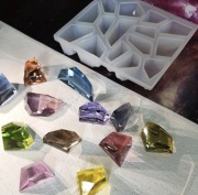 KAMIENIE 15 kształtów forma silikonowa 13*12 do Odlewów Mydła Wosku Żywic 