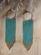 Kolczyki z japońskich koralików.