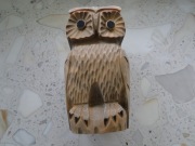 SOWA, RZEŹBA DREWNIANA, PIĘKNIE WYKONANA.