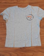 T-shirt koszulka SINSAY rozm. 158 szara nadruk 