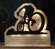 Statuetka lampka rower rowerzysta cyklista prezent