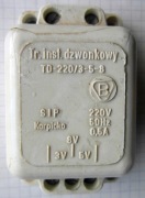 Transformator dzwonkowy TD-220/3-5-8 z PRL