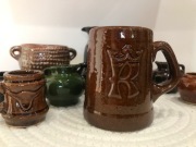 Ceramiczne mini dzbanki PRL kufel 