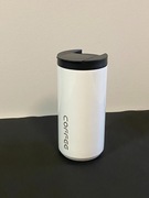 Kubek termiczny na kawę 400 ml z ustnikiem, do auta biura, stal nierdzewna