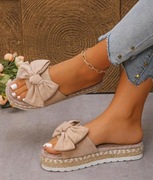 Boho klapki na platformie lato