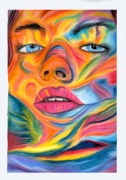 pastel suchy 100x70 cm | Obraz ręcznie wykonany w antyramie