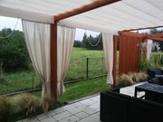 zadaszenie materiałowe, roleta rzymska, pergotenda