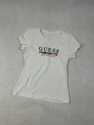 Piękna biała klasyczna bluzka koszulka t-shirt guess obcisła