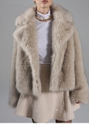 Płaszcz damski z imitacja futra futro futerko norka 