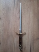 Jedyny w swoim rodzaju 40 letni nóż sztylet do listów, mosiężna rękojeść 