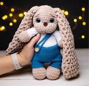 Króliczek chłopczyk na szydełku prezent pluszak maskotka