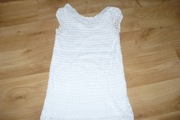 Sukienka Massimo Dutti , r. XL, biała, szydełkowa, piękna, okazja!