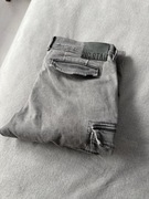 Spodnie cargo jeansowe Big Star szare W36/L32 tapered męskie jeansy dżinsy