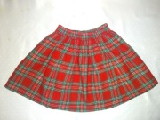Czerwona spódnica w kratkę max & mia rozmiar 110