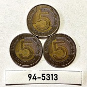 Moneta 5 zł  1994 rok ZESTAW = 3 szt. 94-5313