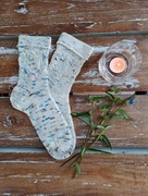 Ręcznie robione skarpety damskie z wełny merino – rozmiar 38/39, unikatowe