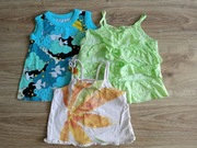 3 x Bluzka koszulka bez rękawów Clayeux rozm. 92/98 - 2/3 lata