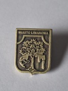 Herb gmina Limanowa przypinka pin metaliczna odznaka wpinka
