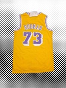 Żółta koszulka LA Lakers Mitchell&Ness nr. 73 Rodman