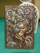 Notes notatnik A5, Maska. Tłoczona okladka 3D 