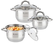 Garnki Kuchenne do Indukcji EliteHoff Gastro E-4303 (6 elementów)