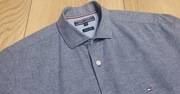 TOMMY HILFIGER Koszula Męska - Bawełna-Len - roz. M - J NOWA 