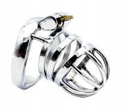 Stalowy pas cnoty Chastity Cage klatka oring 40mm